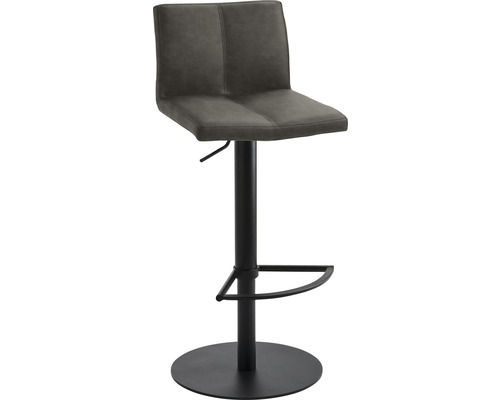 Grauer Barhocker mit Fußstütze