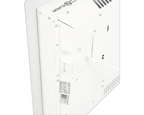 Detailansicht eines Heizkörpers mit EUROM Logo.