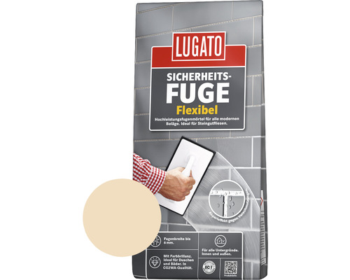 Lugato Fugenmörtel Sicherheitsfuge Flexibel anemone 5 kg Lugato Sicherheitsfuge Flexibel Fugenmörtel Verpackung