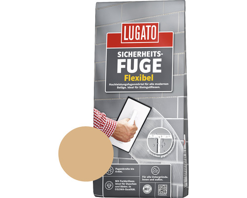 Lugato Fugenmörtel Sicherheitsfuge Flexibel caramel 5 kg