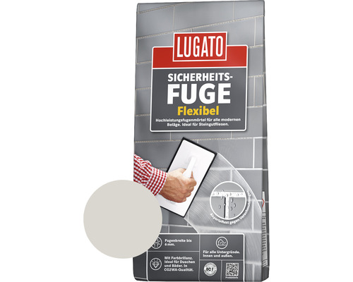 Lugato Fugenmörtel Sicherheitsfuge Flexibel manhattan 5 kg Lugato Sicherheitsfuge Flexibel Fugenmörtel Verpackung