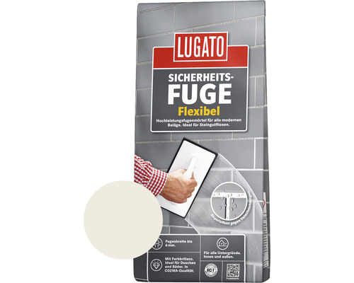 Lugato Fugenmörtel Sicherheitsfuge Flexibel pergamon 5 kg Lugato Sicherheitsfuge Flexibel Fugenmörtel Verpackung