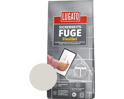 Lugato Fugenmörtel Sicherheitsfuge Flexibel manhattan 1 kg Lugato Sicherheitsfuge Flexibel Fugenmörtel Verpackung