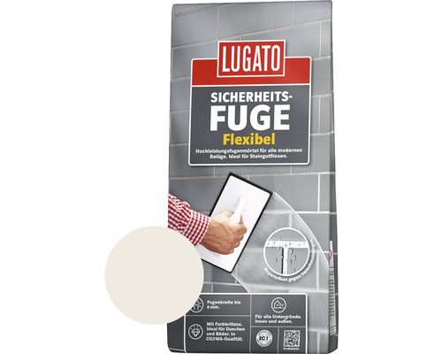 Lugato Fugenmörtel Sicherheitsfuge Flexibel pergamon 1 kg Lugato Sicherheitsfuge Flexibel Fugenmörtel Sack