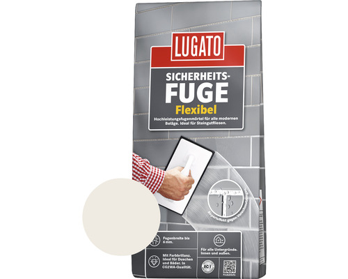 Lugato Fugenmörtel Sicherheitsfuge Flexibel pergamon 1 kg