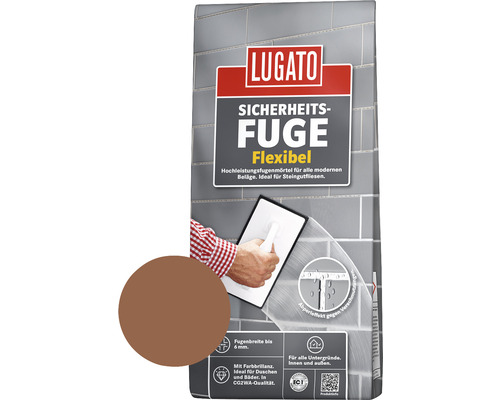 Lugato Fugenmörtel Sicherheitsfuge Flexibel rehbraun 1 Kg