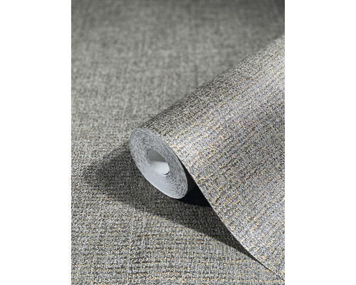 Vliestapete 85736 Natural Opulence by Felix Diener Uni Textil-Optik grau silber