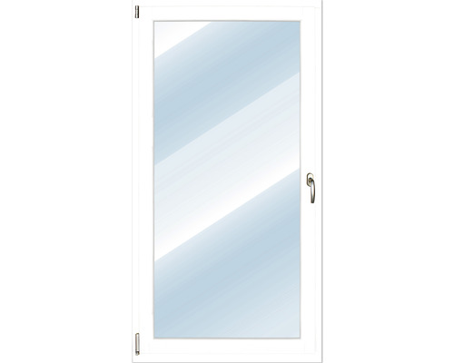 ARON Design Balkontür Kiefer lackiert RAL 9016 weiß /Aluschale außen RAL 7035 lichtgrau 800x1900 mm DIN Links