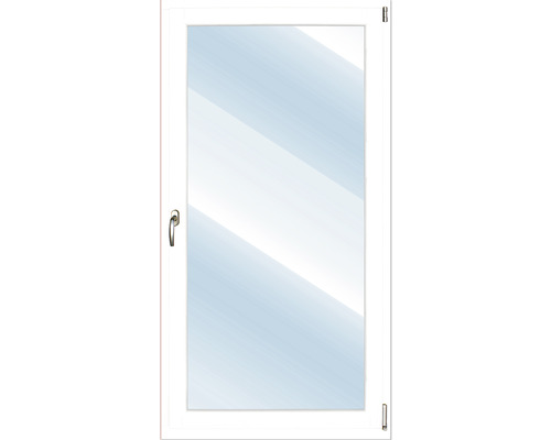ARON Design Balkontür Kiefer lackiert RAL 9016 weiß /Aluschale außen RAL 7035 lichtgrau 800x1900 mm DIN Rechts