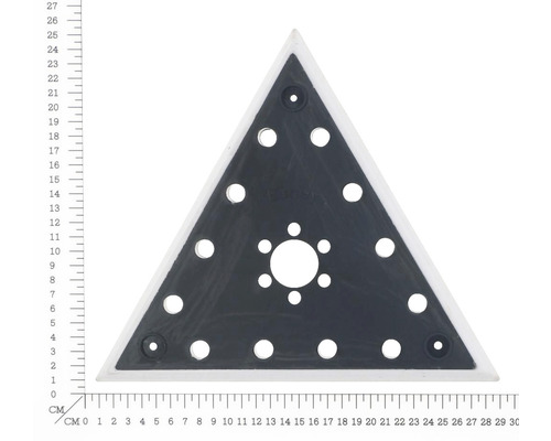 Dreieckschleifplatte mit Löchern