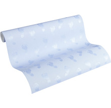Tapetenrolle mit Babyfußabdruck Muster