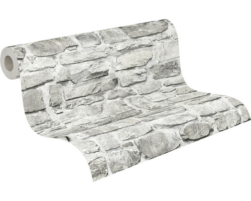 Tapetenrolle mit Steinmauer-Motiv