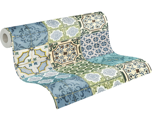 Tapetenrolle mit Mosaikfliesenmuster