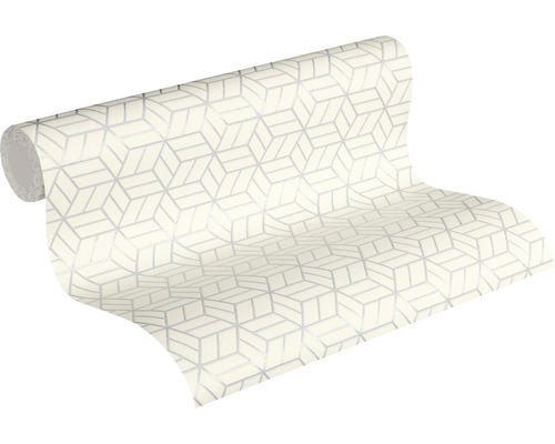 Tapetenrolle mit geometrischem Würfelmuster