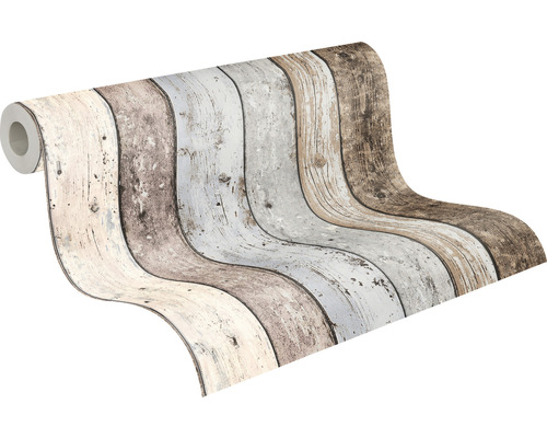 Tapetenrolle mit Holzplanken-Motiv