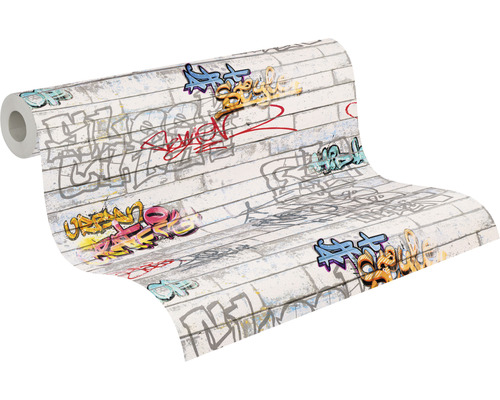 Tapetenrolle mit Graffiti-Motiv
