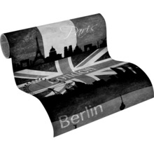 Tapetenrolle mit den Städten Paris, London und Berlin