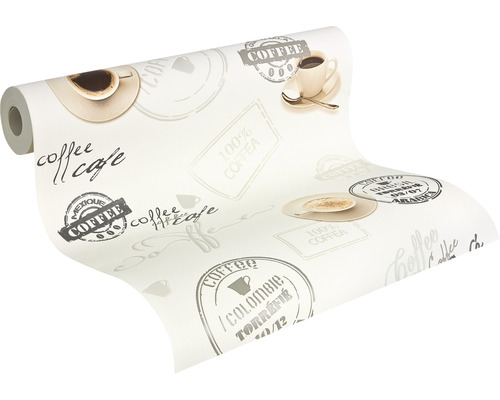 Tapetenrolle mit Kaffeemotiv