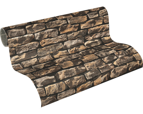 Tapetenrolle mit Steinwandmuster