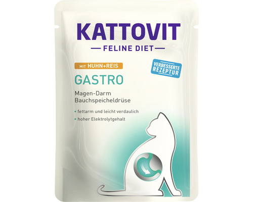 Katzenfutter nass KATTOVIT Gastro Huhn & Reis 85 g