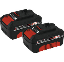 Zwei Einhell Power X-Change 18 V 4,0 Ah Lithium-Ionen Akkus