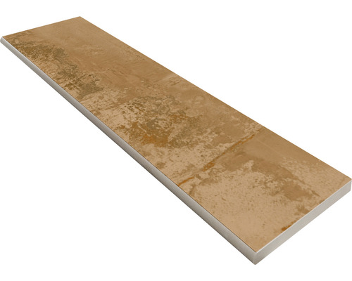 Poolumrandung Beckenrandstein Metallic Corten Brown Rundform 30 x 120 cm