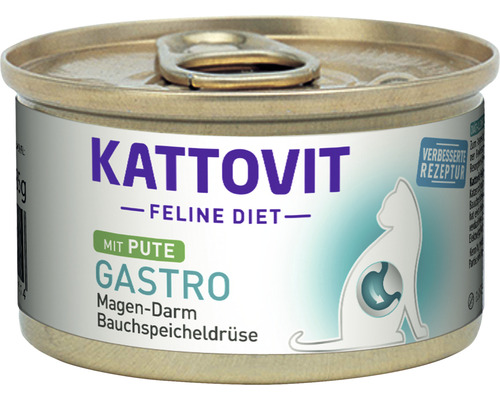 Katzenfutter nass KATTOVIT Gastro mit Pute 85 g