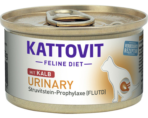 Katzenfutter nass KATTOVIT Urinary mit Kalb 85 g