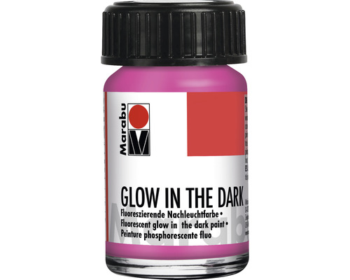 Marabu Glow in the Dark Farbe in einer Glasflasche