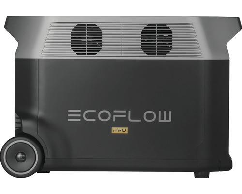 EcoFlow Pro Powerstation mit zwei Lüftern und Rädern