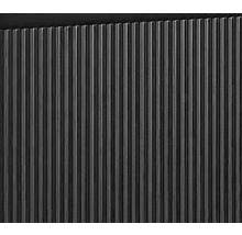 Badmöbel-Set Sanox Frozen 3D BxHxT 121 x 42 x 46 cm Frontfarbe schwarz matt mit Waschtisch Keramik weiß-thumb-1