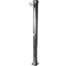 Gartendusche aus Edelstahl mit Brausekopf und Wasserhahn