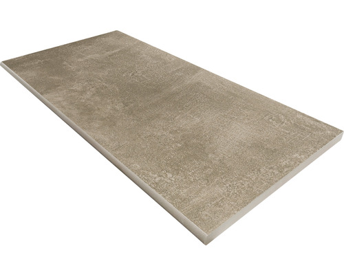 Poolumrandung Beckenrandstein New Concret Taupe Rundform 30 cm x 60 cm Einzelne Bodenfliese