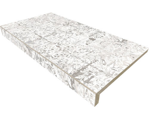 Poolumrandung Beckenrandstein Persian Grey L-Form 30 cm x 60 cm Dekorative Fensterbank mit Muster