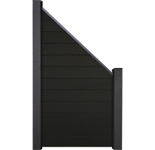 Abschlusselement GroJa Flex Bausatz aus 12 Füllungen 90 x 180 cm schwarz co-extrudiert-thumb-0