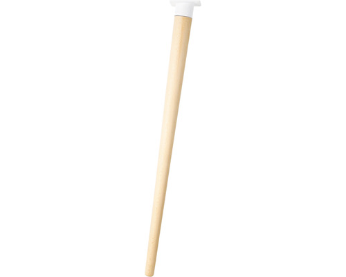 Tarrox Tischbein SCANDIA Balance Ø 24-48 x 710 mm Holz buche weiß lackiert 1 Stück Einzelnes Möbelfuß aus Holz mit weißer Halterung