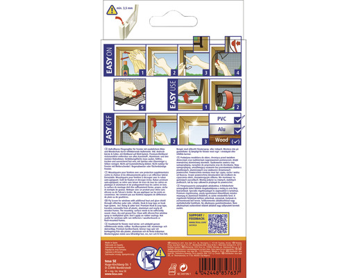 Tesa Fliegengitter für Fenster, Montageanleitung.