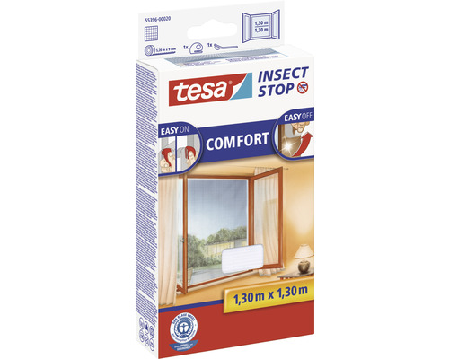 Tesa Insect Stop Comfort Fliegengitter, 1,30 Meter mal 1,30 Meter, Packung