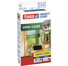 Fliegengitter für Fenster zum Öffnen und Schließen tesa Insect Stop Comfort anthrazit ohne Bohren 130x150 cm-thumb-0