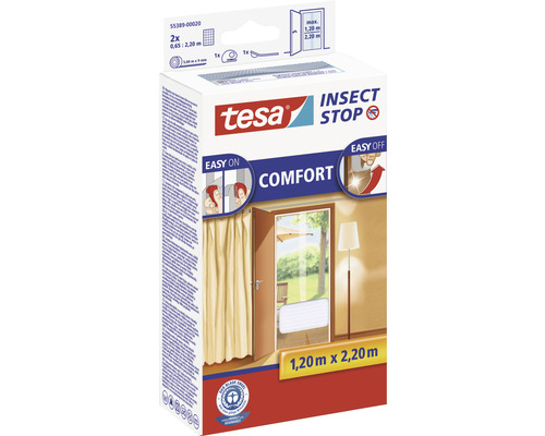 Tesa Insect Stop Comfort Fliegengittertür, 1,20 Meter x 2,20 Meter, Verpackung