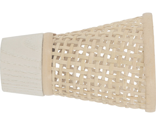 Endstück Konus Flechten für Boheme Nature Line esche natur geweißt Ø 28 mm 1 Stk. Wandleuchte aus Holz und Rattan