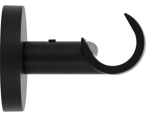 Träger 1-läufig für Premium Black Line schwarz matt Ø 20 mm 5 cm lang 1 Stk.