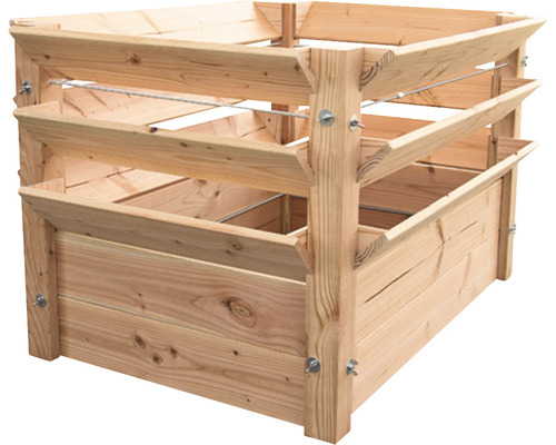 Hochbeet Premium WESTMANN Gr. XXL 124 x 91 x 73 cm natur Holzkomposter für den Garten