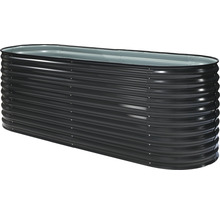 Hochbeet klassisch WESTMANN oval 240 x 80 x 82 cm grau