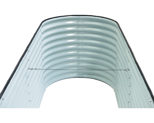 Hochbeet aus Metall mit Verstrebung