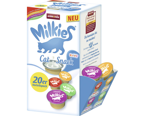 Katzensnack animonda Milkies Variety Multipack 20 x 15 g Animonda Milkies Katzensnack Vorteilspackung mit verschiedenen Geschmacksrichtungen