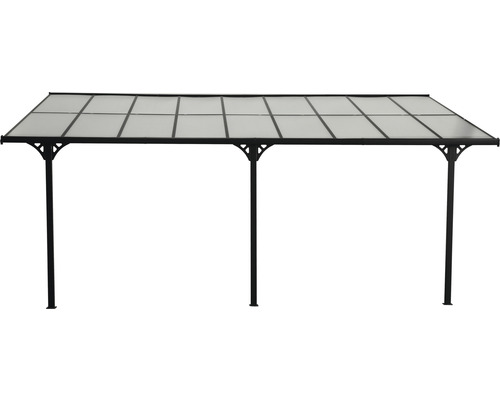 Pavillon mit Stahlrahmen und transparentem Dach