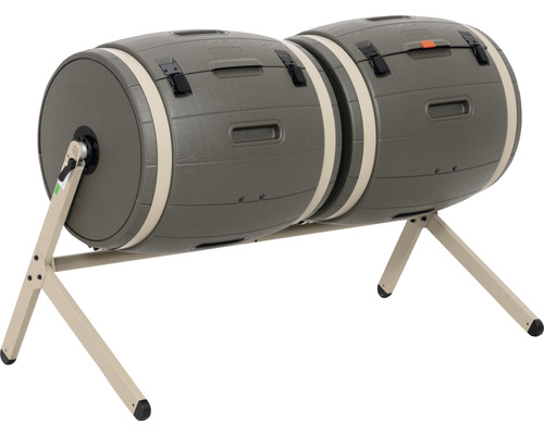 Doppelkomposter LIFETIME Fass 380 L 160 x 79 x 110 cm braun Doppelkomposter LIFETIME Fass 380 L 160 x 79 x 110 cm braun