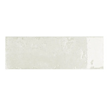 Steingut Metrofliese Alma weiß 10 x 30 cm glänzend-thumb-0