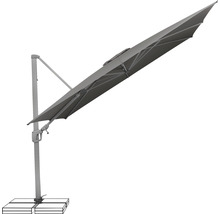 Freiarm-Sonnenschirm mit Ständer und Beschwerungsplatten